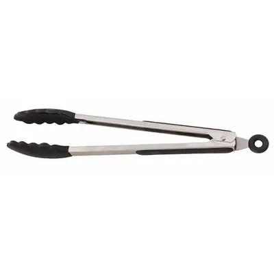 CRESTWARE BSFT9 Black Locking Tongs, 9 in, NSF Certified