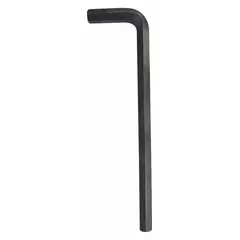 This L-shaped hex key features a 10 mm metric tip size and a long length for extended reach. Made from alloy steel with a black oxide finish, it includes two tips for versatility. Suitable for tightening or loosening hex socket screws in industrial maintenance, machinery assembly, and repair applications where angled access is needed.