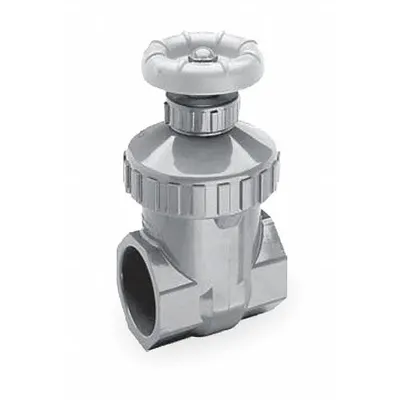 SPEARS Gate Valve: 1 1/4 in, PVC, Non-Rising, FIPS x FIPS, 200 psi CWP, Wheel - Non-Rising Stem PVC Gate Valves for Chemicals