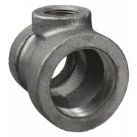 Metal Pipe Tee: 2 in x 1 1/2 in x 1 in, Threaded x Threaded x Threaded, Class 125, Cast Iron (MPN 0300047800)