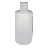 GLOBE SCIENTIFIC Sampling Bottle: Polypropylene, 33.81 fl oz, 1 L, Natural, Closure Included (MPN 7051000)