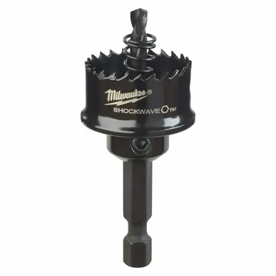 MILWAUKEE Hole Saw: 1 in Saw Dia., 8 Teeth per Inch, 1/8 in Max. Cutting Dp, Bi-Metal - Multi-Material-Cutting Hole Saws with Attached Arbor