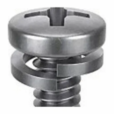 SEMS #10-24 x 3/4 in Stainless Steel Pan Head Machine Screw with - Machine Screws with Split Lock Washers