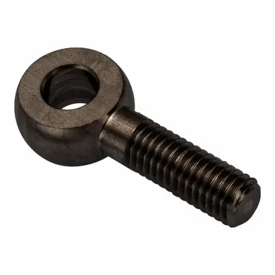 AMPG Fixed Rod End: Steel, Black Oxide, 40 mm Hole Center-to-End Lg, Left Hand - Steel Male Threaded Fixed Rod Ends