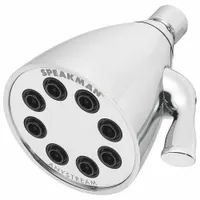The SPEAKMAN Icon S-2251 is a fixed showerhead constructed from brass, offering multiple spray patterns. It delivers a flow rate of 2.5 gpm, suitable for commercial and industrial facilities where consistent water delivery and water conservation are required