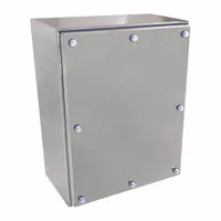 This HAMMOND enclosure is constructed from 304 stainless steel and measures 14 x 11 x 6 inches. It features a solid cover secured with screws and carries NEMA 12, 3R, 4, and 4X ratings for protection against dust, rain, corrosion, and hose-directed water. Knockouts are not included. Suitable for housing electrical and electronic equipment in indoor or outdoor industrial environments