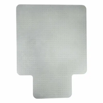 SKILCRAFT Medium-Pile Carpet Chair Mat, 36 x 48 in, Clear PVC - Medium-Pile Carpet Chair Mats