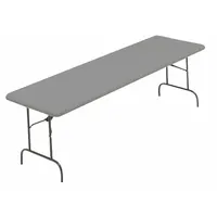 ICEBERG Folding Table: Rectangle Table Shape, Charcoal Tabletop, 30 in Dp, 96 in Wd, 29 in, Eased (MPN 65537)