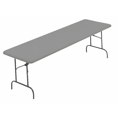 ICEBERG Folding Table: Rectangle Table Shape, Charcoal Tabletop, 30 in Dp, 96 in Wd - Standard Folding Tables