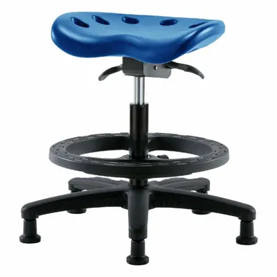 OEM Tractor Stool: Polyurethane, Ht Range 19 in to 26 1/2 in, 17 in Seat Wd - Polyurethane Lab Stools