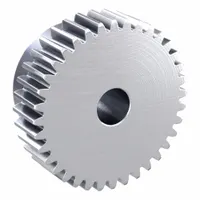 Spur Gear: Module m 1, 36 Teeth, 8 mm Bore Dia, Stainless Steel, 20° Pressure Angle, Plain Bore (MPN SUS1-36)