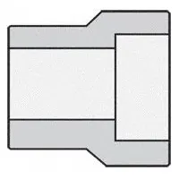 Socket weld high-pressure pipe fitting with female socket and male socket ends. Rated for 1,500 psi at 150°F. Used for connecting or redirecting piping in industrial systems such as hydraulic and power transmission lines