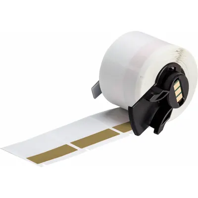 BRADY Wraparound Label: 1 1/2 in x 1 1/2 in, 1 1/2 in, Vinyl, Brown (Matte) - Brady Precut Label Rolls