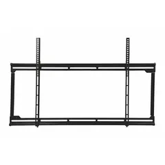 This fixed television mount accommodates 42-inch to 70-inch screens with a maximum load capacity of 150 lb. Constructed from powder-coated black steel, it offers 0° swivel and includes mounting hardware for wall installation. Suitable for low-profile mounting in settings such as home theaters or conference rooms.