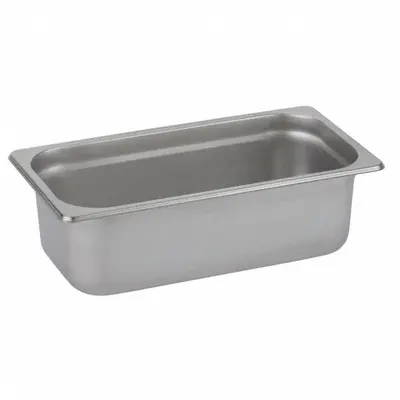 SPRING USA Food Pan: Third Size, Rectangular, 1.8 ga Gauge, 4.25 qt Capacity - Steam Table Pans