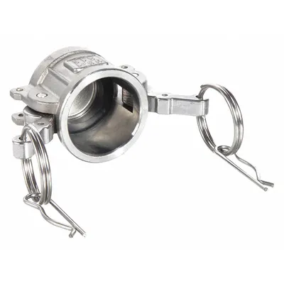 USA INDUSTRIALS Dust Cap: 6 in Coupling Size, 75 psi Max. Working Pressure @ 70 F, 90.8 mm Overall Lg - Type DC Stainless Steel Cam & Groove Dust Caps