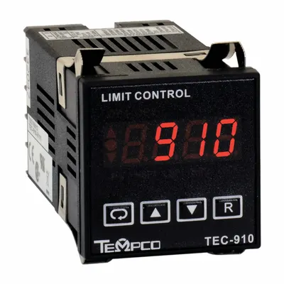 TEMPCO Temperature Controller: TEC-910, 1/16 DIN Size, Universal, Limit, 90 to 250V AC - Temperature Controllers