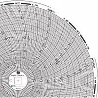 GRAPHIC CONTROLS Circular Paper Chart: Dickson, 0°F to 200°F, Chart 437, Dickson, Universal, 60 PK