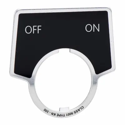 SCHNEIDER Legend Plate: 30 mm Panel Mounting Size, Half-Round - Push-Button Rings & Plates