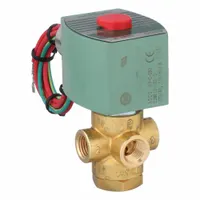 REDHAT Solenoid Valve: 3-Way, Normally Open, 1/4 in Pipe Size, 110V AC/120V AC, Direct Mount (MPN 8320G192120/60,110/50DA)