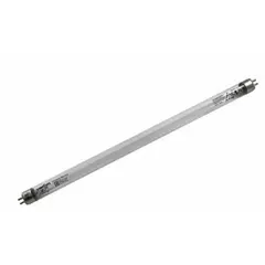 This UV lamp is designed for use in water purification systems to disinfect water via ultraviolet light. It is compatible with ELGA model MB120XXM1-115. The lamp integrates into compatible equipment to help eliminate microorganisms and maintain water purity.