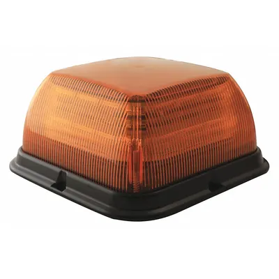 ECCO EB7185AAA Amber LED Flashing Beacon, 12-24V DC, SAE Class 1, Square - Vehicle Flashing Beacons