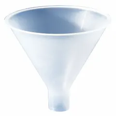 General Purpose Lab Funnel, Polypropylene, 138 mL, 80 mm, 1.8 cm Stem Opening, 25 mm Stem Length, Colorless