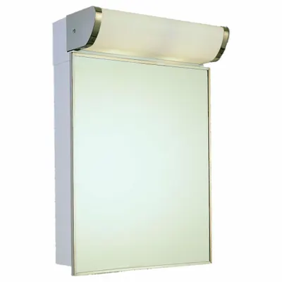 KETCHAM Medicine Cabinet: Rectangular, Glass, 23 5/8 in Overall Ht, 16 in Overall Wd - Mirrored Medicine Cabinets