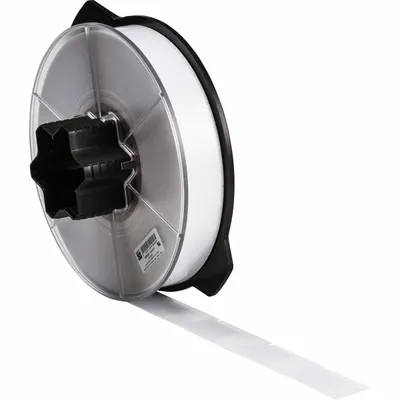 BRADY Wraparound Label: 2 1/4 in x 1 in, Vinyl, Black on White - Brady Precut Label Roll Cartridges