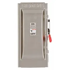 Non-fusible safety switch for disconnecting electrical power in industrial and commercial applications. Rated 100 A, three-phase, 600V AC. Housed in a 304 stainless steel enclosure suitable for indoor or outdoor installation in corrosive environments.