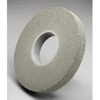 This SCOTCH-BRITE convolute wheel is designed for deburring and finishing carbon steel and soft metals. It features aluminum oxide abrasive in a medium hard (8) grade, with a 6 in diameter, 2 in width, and 1 in arbor. Suitable for edge blending and surface conditioning in industrial applications