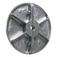 Steel heat slinger with 1 in outside diameter and 1 in bore diameter. Designed for use with 806WX5. Includes mounting hardware. Used in heating equipment to dissipate heat from shafts or bearing assemblies.