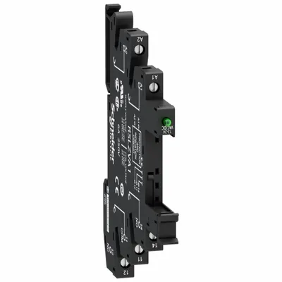 SCHNEIDER Slim Interface Relay Socket: 6 A Current Rating - DIN-Rail Mounted Slim Sockets