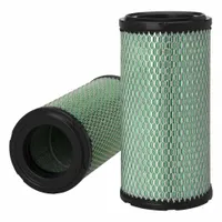 Round-oval engine air filter with radial seal and cellulose media. Outside diameter 5 13/32 inches. Designed to trap airborne contaminants in heavy-duty engines for on-highway trucks, construction equipment, and agricultural machinery