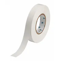 Continuous label roll of white semi-gloss vinyl, 1/4 inch wide by 165 feet long, for indoor use. Features a removable and repositionable adhesive. Compatible with BBP11 printer series. Suitable for general identification, asset tracking, and cable marking in industrial environments
