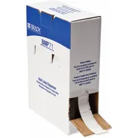 Wraparound Label: 1 in x 3/4 in, Vinyl, Black on White, For 12 AWG to 10 AWG Wire Gauge (MPN BM-18-498)