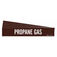 Pipe Marker: Propane Gas, Brown, White, Fits 2 1/2 to 7 7/8 in Pipe O.D., 1 Pipe Markers, 5 PK (MPN 7400-1-PK)