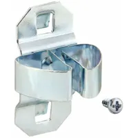APPROVED VENDOR Standard Spring Clip: 1 1/4 in x 1 3/8 in, Hanging, Surface, Silver