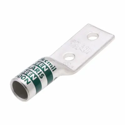 POLARIS Compression Lugs: Stranded Wire, 1/2 in Stud Size, Long - Two-Hole Compression Lugs