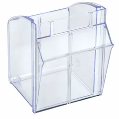 This replacement tip-out bin is designed for use with a compatible frame, providing single-bin access for organizing small parts, tools, or components. It measures 7 1/2 x 5 5/8 x 5 inches and is not stacking capable. Compatible with QUANTUM STORAGE SYSTEMS model QTB304GY.