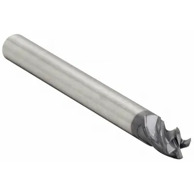 WIDIA HANITA Corner Chamfer End Mill: Carbide, TiAlN Coated, 4 Flute, 1/4" Mill Dia - Fast-Cutting Carbide Corner-Chamfer End Mills for Steel & Cast Iron