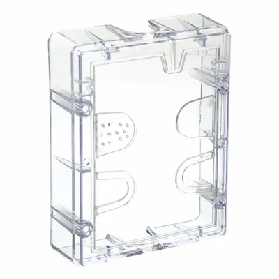 SAFETY TECHNOLOGY INTERNATIONAL Pull Station Guard Spacer: Polycarbonate, 2 in Overall Lg - Spacers for Alarm & Wall Fixture Covers