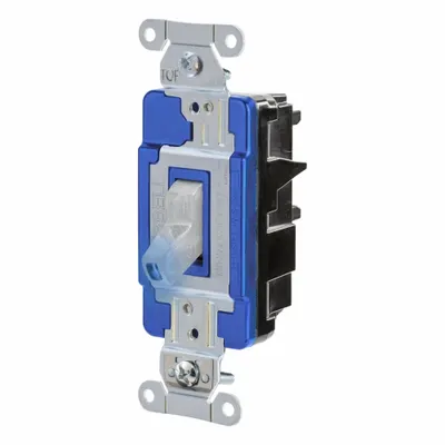 HUBBELL Wall Switch: Toggle Switch, 3-Way, Maintained, Clear, 120/277V AC - Toggle Wall Switches