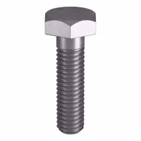 Grade B8 heavy hex bolt with 3/8"-16 thread size and 1-1/2 inch length. Manufactured to ASTM A193 material standards and ASME B18.2.1 dimensional standards. Suitable for structural applications requiring corrosion resistance and high-temperature performance, such as flanged connections and pressure vessels. Sold in a pack of 10 without nut