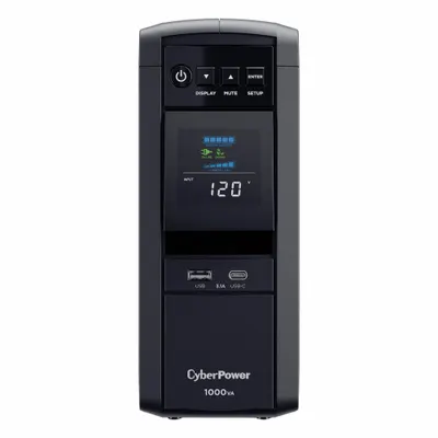 CYBER POWER System: Single Phase, 1,000 VA Power Rating, 120 V AC Input, 120 V AC Output - Line Interactive UPS Systems