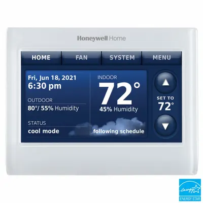 HONEYWELL HOME Wireless Thermostat: Heat and Cool, Auto, C/R, 7 Day, Horizontal - Wireless Thermostats