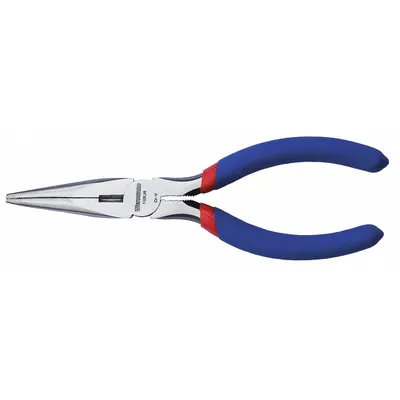 WESTWARD Long Nose Plier: 2 in Max Jaw Opening, 6 in Overall Lg, 2 in Jaw Lg, 1/8 in Tip Wd - Needle-Nose Pliers