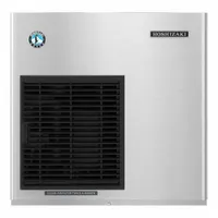 Air-cooled nugget ice machine head producing 475 lb of ice per day. Silver finish, 115V operation, dimensions 39 in H x 24 in W x 26 in D. Suitable for commercial kitchens, bars, and healthcare facilities requiring high-volume nugget ice