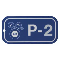 This P-2 size lockout tag is made of polystyrene plastic with English text and no header. It is used in lockout/tagout procedures to indicate that equipment is under maintenance and should not be operated