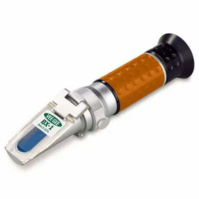 VEE GEE Refractometer: Brix, +/-0.2% Accuracy, Manual, Analog, 6 1/2 in Overall Dp - Analog Handheld Refractometers